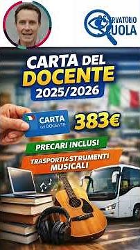 Teacher Card from March 9th: €383 bonus, including temporary workers and new expenses for transpo...