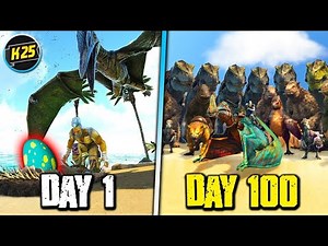 I Survived 100 Days in ARK Survival Evolved Modded, Ark The Hunted😬