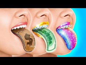 RICH VS POOR VS ULTRA RICH HACKS || If I was Adopted by Billionaires by 123 GO! FOOD