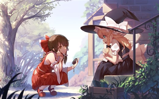 Wallpaper Engine 动态壁纸东方Project-灵梦&魔理沙无音