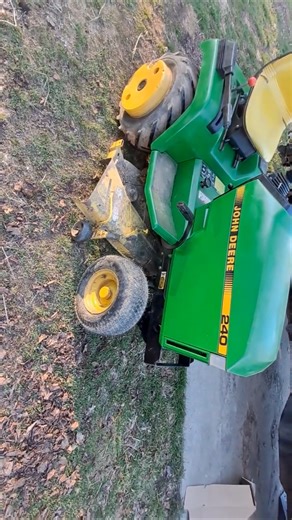 the john deere 240 freshly painted