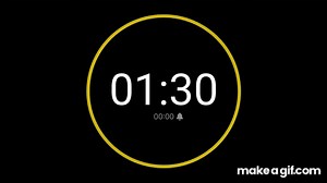 1 Minute 30 Second Countdown Timer with Alarm / iPhone Timer Style on Make a GIF