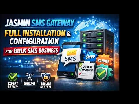 Jasmin SMS Gateway Full Installation & Configuration for Bulk SMS Business