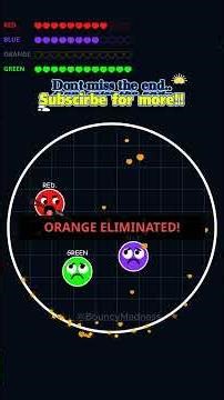 bouncing ball combet || red vs blue vs greeen #games #simulation #bouncingball