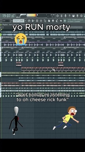 oh cheese rick funk | #flstudio #fyp #memes #funk #morty #slenderman