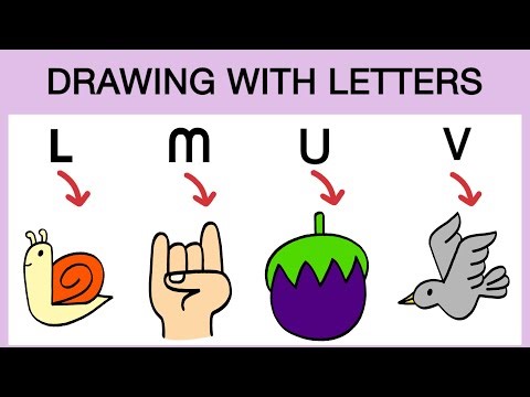 Easy Drawings From Letters | Creative Letter Art Ideas