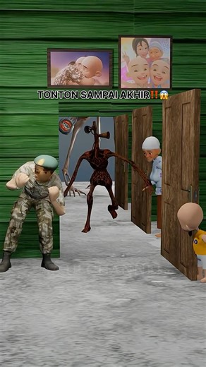 Ada Siren Head mengetuk pintu rumah Upin Ipin ‼️😱