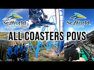 All Roller Coasters at SeaWorld Orlando 4K On Ride Front Seat POV