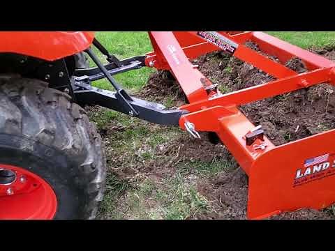 Kubota BX2380 First Time Using Box Blade and Massey GC1723 Planting a Tree