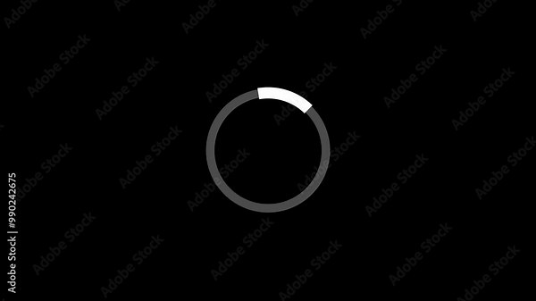 data processing with circle bar. Loading Progress Circle Bar.