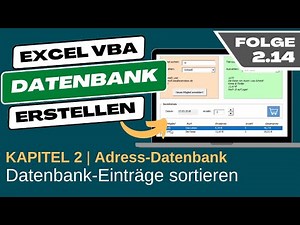 Create Excel VBA database #2.14 Sort database entries