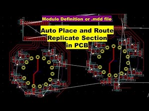 Place and Route Replicate Section in PCB Layout. Module Definition in Allegro. #.mdd file.
