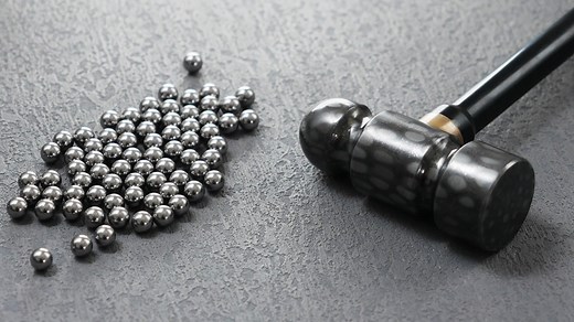 60M views · 60K reactions | Forging damascus hammer from bearing steel balls I forged some bearing steel balls in a jar, and eventually latheed them to shape the hammer. I got a nice damascus hammer. #Damascus | Hans workshop | Facebook