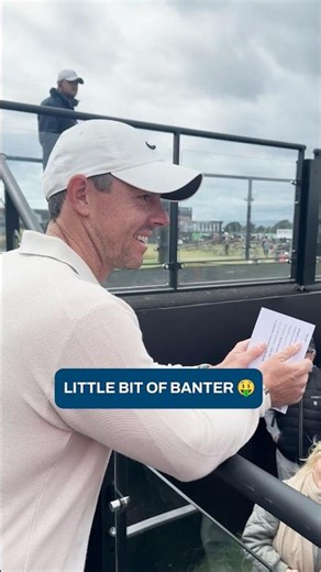 One-of-a-kind interaction with Rory McIlroy 😂