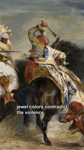The Combat of the Giaour and Hassan: A Tense Face-off on Canvas #history #art #painting