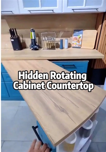 Maximize your workspace without the permanent clutter. 🪄 This hidden rotating countertop is the ultimate solution for compact kitchens or multifunctional laundry rooms. It swivels out seamlessly when you need an extra surface and tucks away perfectly into your cabinetry when you're done. Sleek, sturdy, and designed for modern living. ☁️ Welcome to visit our website for more information on technical specs, dimensions, and installation details. (Link in bio 🔗) #CabinetDesign #SmartStorage #Kitch