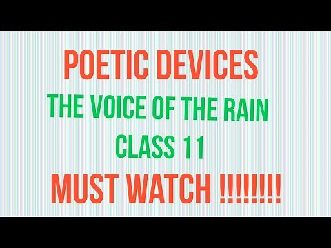 Poetic devices in the voice of the rain class 11| Literary devices in the voice of the rain class 11