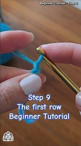 Starting the First Row. Watch the previous steps in the beginner crochet series.#beginnercrochet