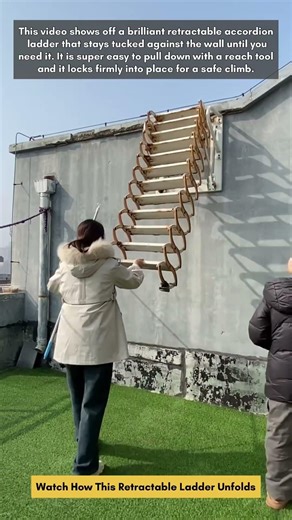 Watch How This Retractable Ladder Unfolds