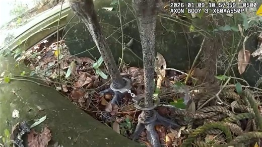 Bodycam shows deputy wrangle and cuff emu