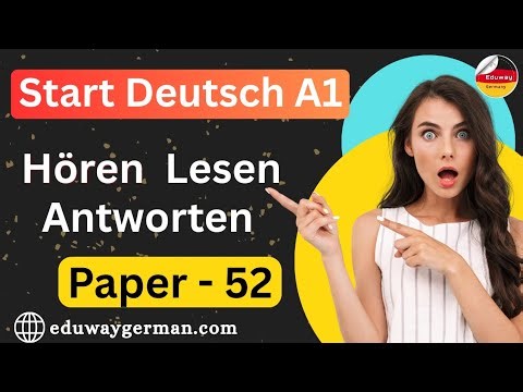 German A1 Exam Preparation 🇩🇪 | Start Deutsch A1 (Goethe-Zertifikat) | Paper 53 #eduwaygermany