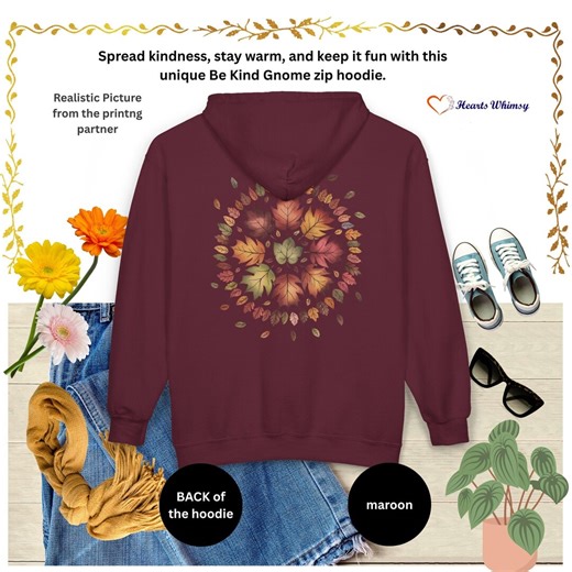 Autumn Floral Full Zip Hoodie: Fall Botanical Design on Front and Back - Etsy