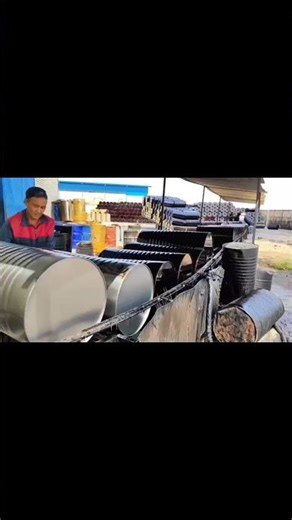 Amazing factory | How to manufacture bitumen barrel from iron sheet | Mass production process