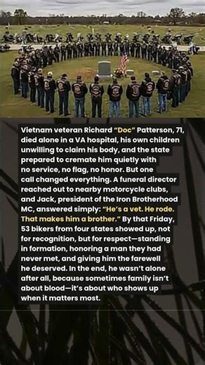 53 BIKERS RALLIED TO HONOR HIM⚫🏍️