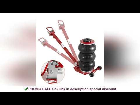 SucceBuy Pneumatic Jack 3 Ton/5 Ton Triple Bag Air Jack Quick Lift Heavy Duty Car Repair Jacks Foldi