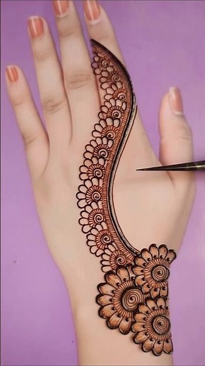 Very simple unique style mehndi design for back hand|new easy mehndi design 2025 | mehandi designs