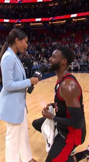 He Proposed Mid-Interview on the Court | Basketball Star’s Epic “SHE SAID YES!” Moment! #NBA #Shorts