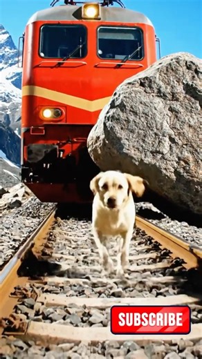 Labrador Retriever Mom and Puppy Save The Train #dog #animals #labrador #goldenretriever #rescue