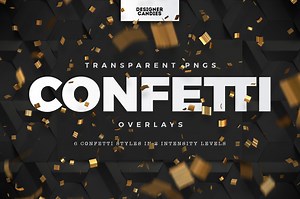 PNG Confetti Overlays - Transparent - DesignerCandies