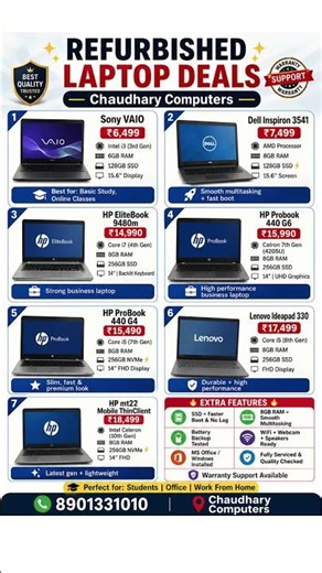 🔥 “High Specs, Low Price – Refurbished Deals!”
