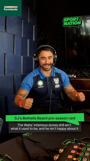 Shaun Johnson needed to get something off his chest about the current state of the Warriors' notorious pre-season drills out at West Auckland's Bethells Beach 😆 Millsy & Guy, weekdays 3-6pm, thanks to Farmlands Co-operative. | Sport Nation NZ