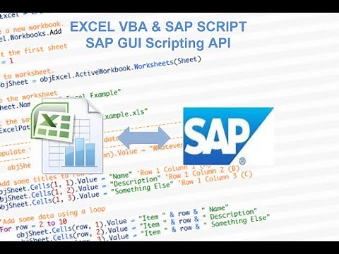 Sap Script & VBA – Conexão utilizando SAP GUI Scripting API