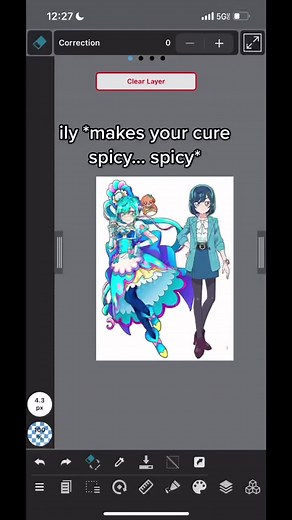 also spicy looks really pretty as a pink cure #precure #prettycure #deliciouspartyprecure #kokonefuwa #curespicy