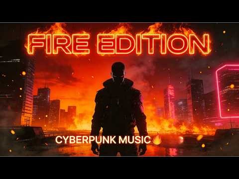 Cyberpunk Music | 1 Hour Fire Edition | Industrial | Dark Electronic Mix 🎧