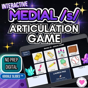 Medial /S/ Articulation Game | No Prep Digital Speech Therapy | Google Slides