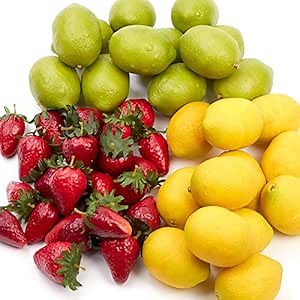 Amazon.com: Factory Direct Craft Artificial Fruit: Strawberries, Lemons, and Limes | Package of 48 : Arts, Crafts & Sewing