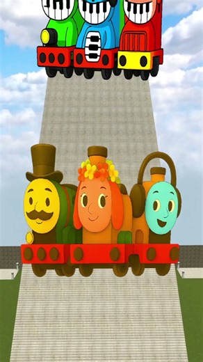 ALL SIZE THOMAS THE TANK ENGINE TRAIN NEXTBOT FAMILY TEAMS STAIRS Garry's Mod