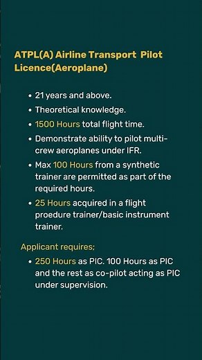 Pilot Licensing Requirements #atpl #aviation