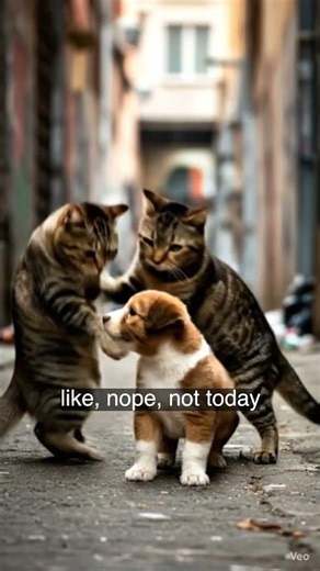 #puppy wants 2 B #friends w/ #cat #Pets - first time using #YoutubeCreate #ai tools