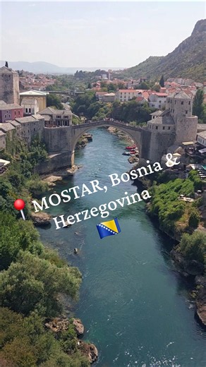 Stunning view of Mostar! 🇧🇦 #mostar #bosniaandherzegovina #travel