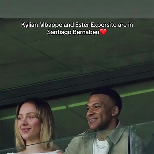 Kylian Mbappe and Ester Exporsito are in Santiago Bernabeu❤️#fyp #rek #viral #trending #mbappegirlfriend
