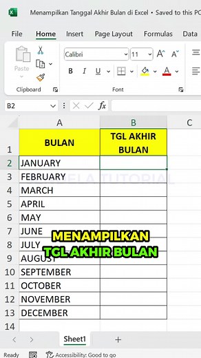 Menampilkan Tanggal Akhir Bulan di Excel! 🗓✨ Hai, teman-teman! 🙋‍♂️ Pernahkah kalian bingung bagaimana cara menampilkan tanggal akhir bulan di Excel? Tenang, di video ini, saya akan menunjukkan cara mudah menggunakan formula yang keren! Yuk, simak sampai selesai! 📊💡 Formula yang Digunakan: =DAY(EOMONTH(1&A2,0)) Penjelasan: EOMONTH: Fungsi ini berguna untuk menghitung tanggal akhir bulan dari suatu tanggal yang diberikan. Dalam rumus ini, kita menggabungkan angka 1 dengan isi sel A2 untuk mem