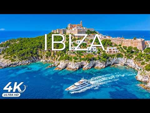 Ibiza 4K UHD - White Cliffs, Turquoise Coves and Golden Sun Over Calm Mediterranean Waters