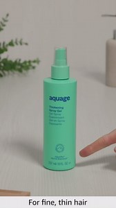 AQUAGE Thickening Spraygel, Firm-Hold Styling Spray with Ultraflex Polymer Technology, Thickens & Strengthens Fine, Thin Hair That Lacks Body & Vitality