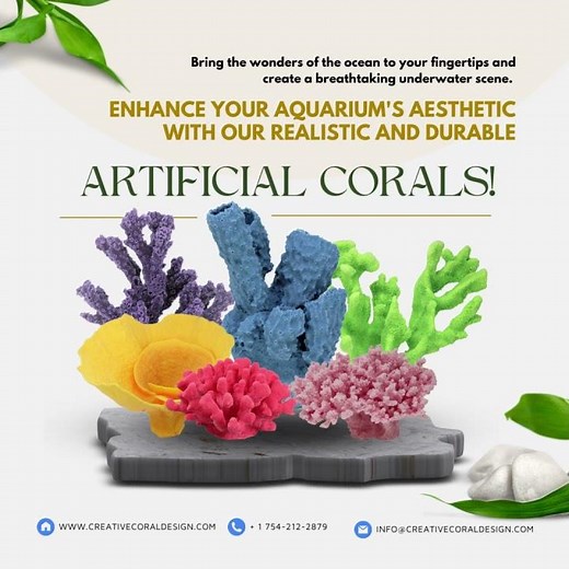 Enhance your aquarium's aesthetic with our realistic and durable artificial corals! 🌿💦