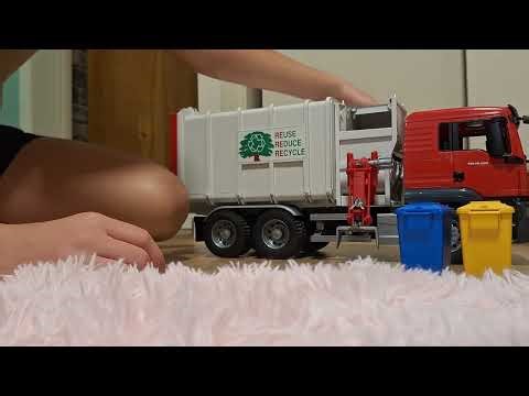 Bruder Man Side loading Garbage truck Unboxing and review